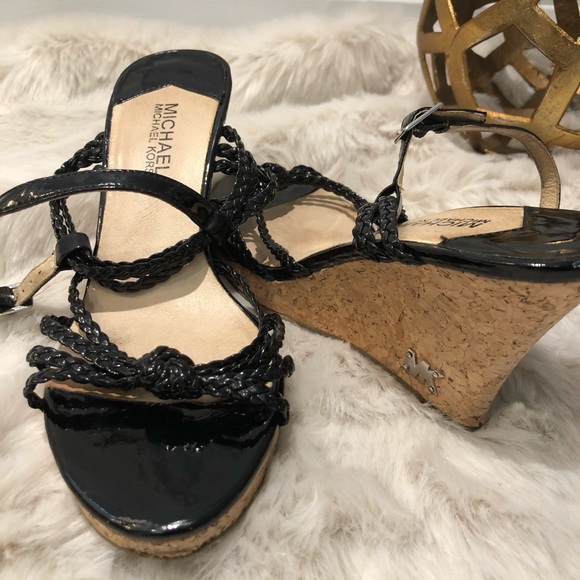 MICHAEL Michael Kors black wedge Sandals - Picture 4 of 6